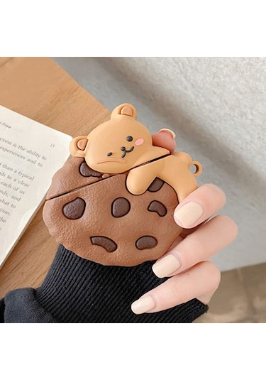 Microsonic Aipods Uyumlu 4.nesil / Anc Kılıf Cartoon Figürlü Silikon Crtn-fgr-krby Kahverengi