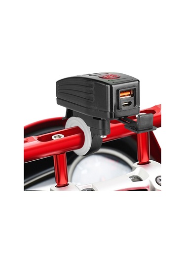 Xindoker Motosiklet Usb Şarj Cihazı, Pd+qc3.0 Çift Port Hızlı Şarj, Led Voltaj Göstergesi, 12/24v, 22-25mm Direksiyon Uyumlu Xindoker Motosiklet Usb Şarj Cihazı, Pd+qc3.0 Çift Port Hızlı Şarj, Led Voltaj Göstergesi, 12/24v, 22-25mm Direksiyon Uyumlu