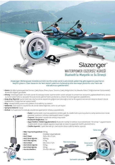 Slazenger Waterpower Bluetooth Manyetik Ve Su Dirençli Egzersiz Küreği