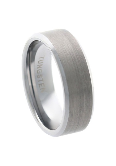 Erkek Tungsten Gümüş Renk Yüzük Gümüş