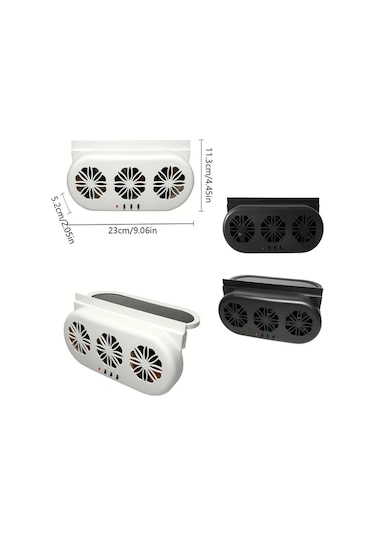 Xuweiwei Beyaz Kompakt Güneş Araba Havalandırma Fanı Usb Portlu Koku Duman Ve Hava Kirliliğini Giderir Taşınabilir Araç Soğutma Sistemi Pilsiz