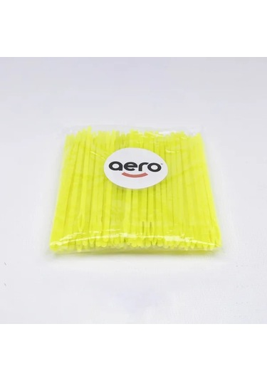 Aero Çuvaldız Plastik Dar Delik Kısa 12.5 cm 100 Adet Sarı