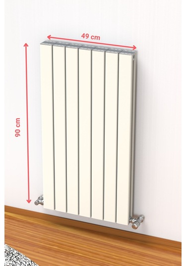 Alüminyum Radyatör 90x49 7 Dilim Kırık Beyaz Ral9010 Argus