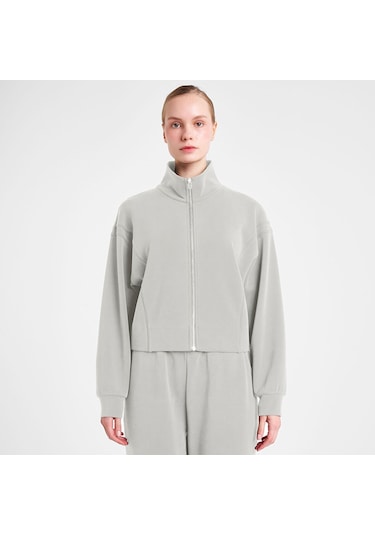Lescon 25n-2105 Fermuarlı Sweatshırt Ekru