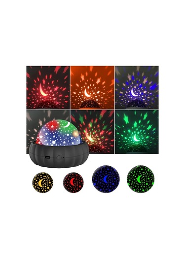 Fochsia Pembe 3ü1 Arada Dinozor Ve Galaksi Projeksiyon Gece Lambası - 360 Dönen Renk Değiştiren Pembe