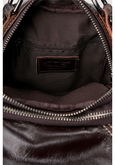 Ççs 31609 Hakiki Deri El Omuz Çantası Kahverengi