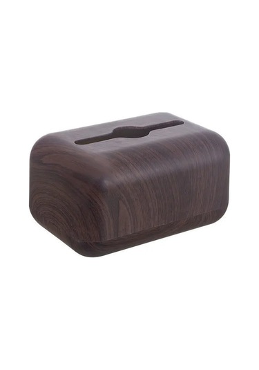 Burlywood-mendil Peçete Depolama Tutucu Ahşap Kapak Abs Tuvalet Kağıdı Durumda Konteyner Basit Şık Ev Araba Masaüstü Organizatör