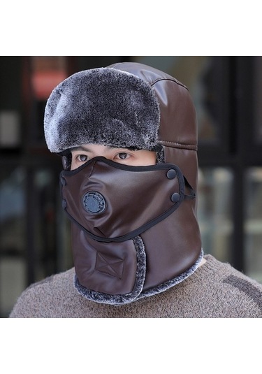 Kışlık Sıcak Pamuklu Şapka 83ylt4 Kahverengi