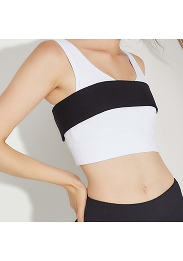 Suntek Egzersiz Yoga Koşu Için Göğüs Sıkıştırma Bandı Siyah-L Siyah