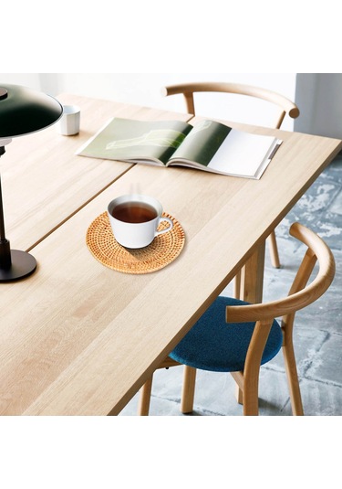 Sıcak Sıcak Altlıklar İçin 4 Adet Rattan Altlık, Dayanıklı Tencere Altlığı Kahverengi