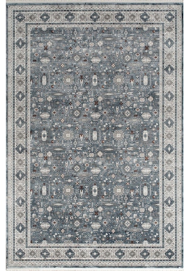 Pierre Cardin Galenda Jh02c Mavi Multi Viskon Akrilik Yumuşak Dokulu Klasik Etnik Halı Çok Renkli