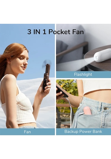 Mini El Tipi Vantilatör, Taşınabilir Sessiz Küçük Vantilatör 4500mah Kahverengi F8x, Çin