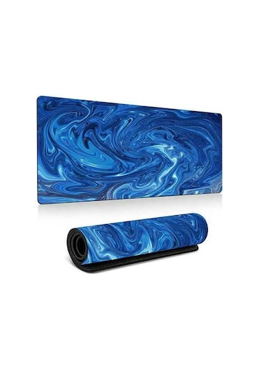 Pazly 300x800x3mm Kaymaz Kauçuk Mouse Pad Soyut Sıvı Desen Büyük Mouse Mat Stil K Stil K