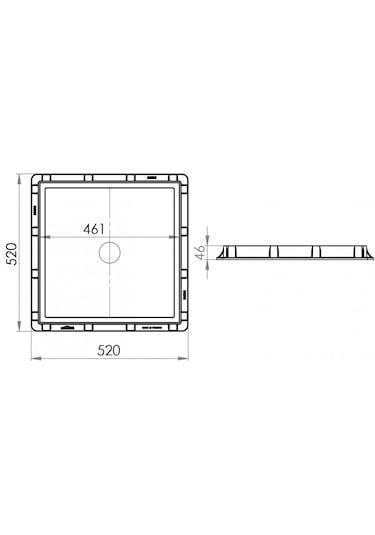Rögar Kapağı + Çerçeve 50x50 Kare