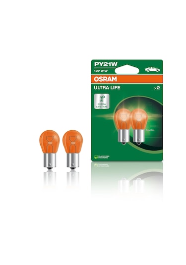 Osram 12v Py21w Ultra Life Uzun Ömürlü Sinyal Ampulü Tk.-2 Ad.