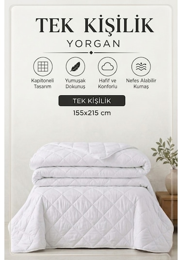 Softhome Primera Microfiber Yorgan Tek Kişilik Beyaz