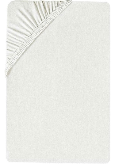 100 X 200 Cm Düz Pamuklu Tek Kişilik Lastikli Fitted Penye Çarşaf-beyaz