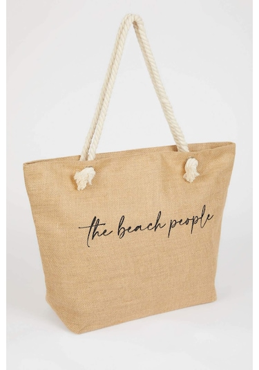 DeFacto Kadın Hasır Plaj Çantası Z4429AZNSBK27 Siyah