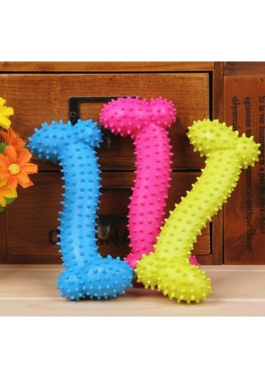 Kemik Şeklinde Köpek Diş Kaşıma Oyuncağı Tdrtr Çok Renkli