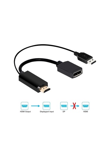 4k Usb Ed Hdmi - Dp Display Port Fe Dönüştürücü Adaptör Ces Hdmi Kablo Adaptörü Dönüştürücü / Dizüstü Bilgisayar