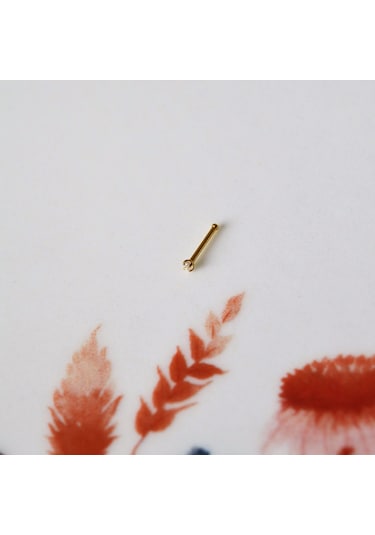 Cerrahi Çelik Gold Renk Çelik Minik Tektaş Burun Piercing Tektaş Hızma Sarı