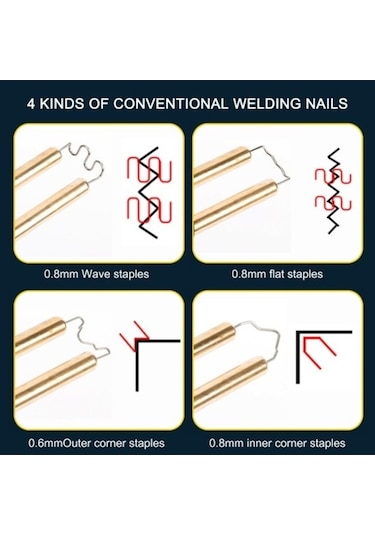 Pazly Zımba Tampon Tamir Takımı Siyah Sıcak Plastik Makinası Kaynak Araba 70w İy