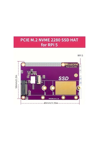 Xuweiwei Raspberry Pi 5 Pcıe M2 Nvme Ssd Kapagi 2242 2280 2230 Desteği Fpc Koruyucu Kablo Yüksek Hızlı Veri Transferi Pimoroni Projesi