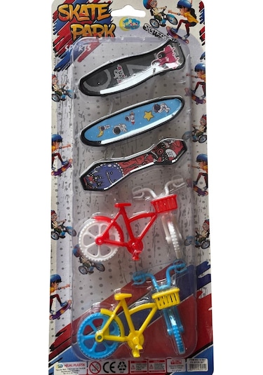 Kaykay Ve Bisiklet Oyun Seti 3 Kaykay 2 Bisiklet 10 Cm Uzunlukları