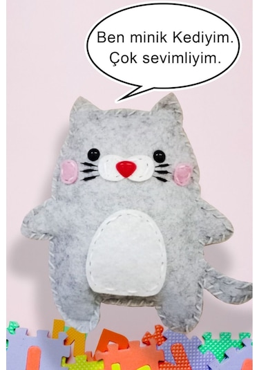 Keçe Oyuncak Dikiş Seti - Minik Kedi Yaratıcı Eğitici Oyuncak