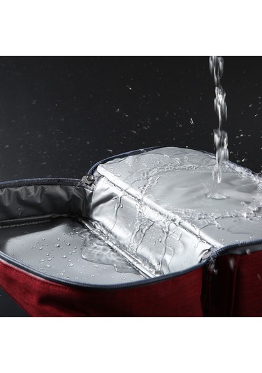 Taşınabilir Tuvalet Çantası Seyahat Kozmetik Çantası Büyük Kapasiteli Su Geçirmez Kırmızı