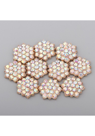 Suntek 10 Adet Alaşım Kristal Boncuk Süslemeleri E