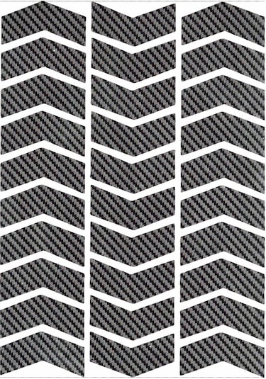 Ok Şeklinde Gerçek Karbon Fiber Dokulu Sticker Çınar Extreme