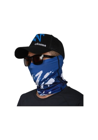 Okuma Blue Motif Sun Shield Çok Renkli