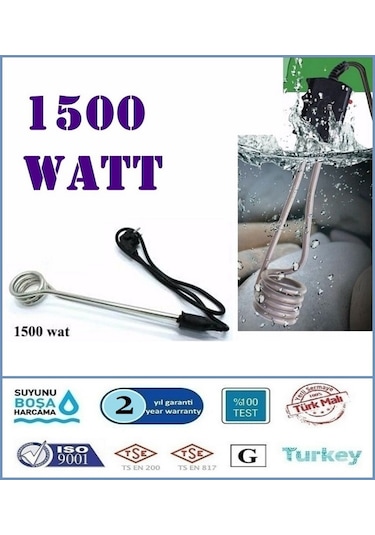 Elektrikli Su Isıtıcı - Daldırma Kova İçi Su Isıtıcı - 1500 Watt