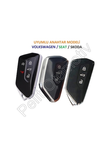 Skoda Octavia A8 2021+ Anahtar Kılıfı Silikon Mavi