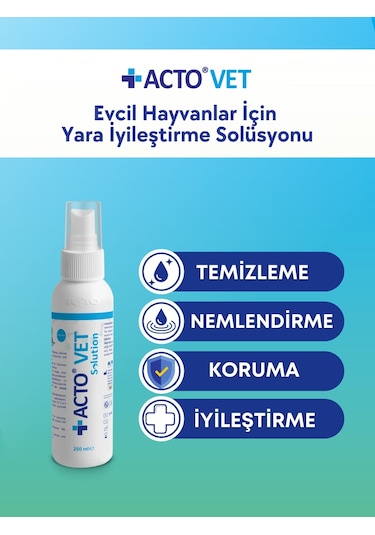 Acto Vet Solution Evcil Hayvanlar İçin Yara Solüsyonu 250 Ml