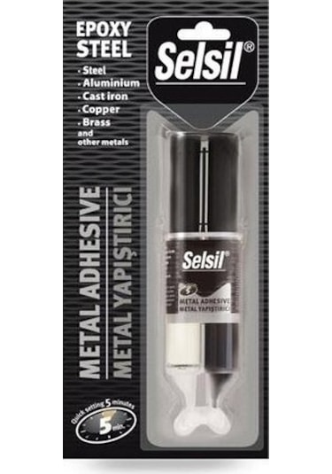 Selsil Enjektör 5 Dakika Epoksi Metal Yapıştırıcı 28 GR