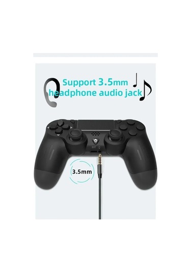 Ps4 Kol Wireless Bt Kablosuz Oyun Kolu Ps4 Joystick Tablet Telefon Pc Uyumlu Titreşimli Oyun Kolu Beyaz