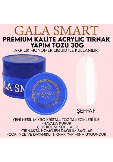 Akrilik Toz Premium 30 G - Şeffaf Gala Smart