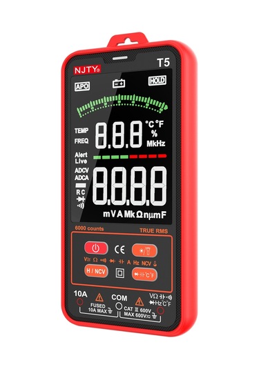 Njty T5 6000 Sayım True Rms Evrensel Siyah Dijital Multimetre