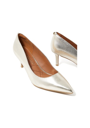Kurt Geiger Altın Renkli 65mm Topuklu Şık Ayakkabısı