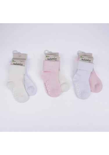 Monala Abs'li 2'li Kız Modal Bebek Soket K44091 Asorti Çok Renkli