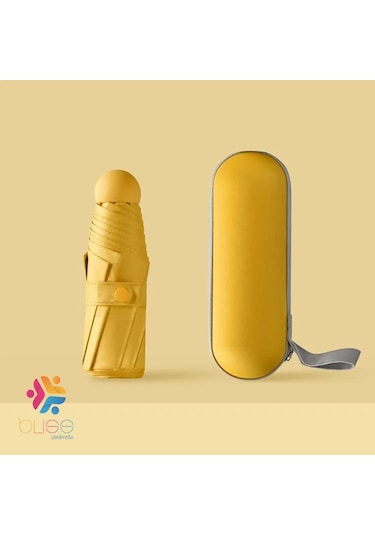 8 Telli Kapsül Şemsiye Sarı