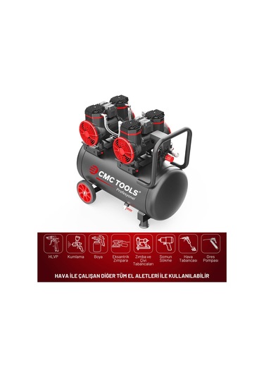 Cmc Cmc-0913 50 Litre Sessiz Yağsız Hava Kompresörü 4 Hp