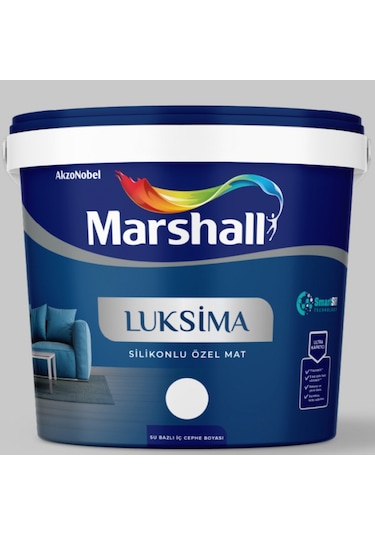 Marshall Luksima Silikonlu Özel Mat Boyası Misket Limonu 15l 15 L