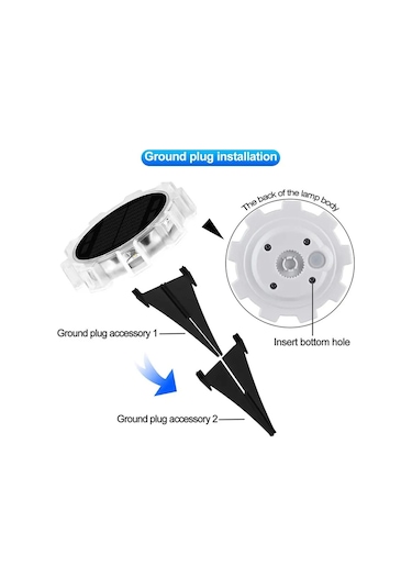 Cbtx Dsl188 2 Adet Hareket Sensörlü Güneş Enerjili Bahçe Zemin Işığı, Rgb Işıklı Diğer