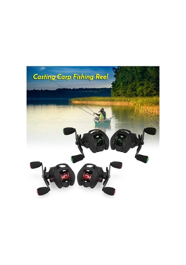 Lemestar 8.1:1 Hızlı Dişli 17+1 Piyasa Manyetik Frenli Uzun Atışlı Metal Köprü Balık Makinesi Kırmızı-siyah