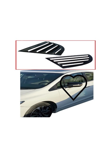 Honda Civic Fb7 Yarasa Batman Ayna Ve Kelebek Cam Rüzgarlığı 2Li