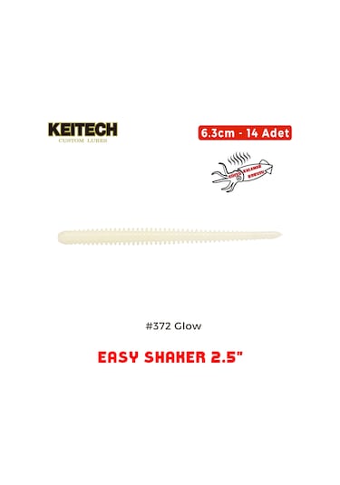 Keitech Easy Shaker 6.3cm 2.5" 372 Glow Kokulu Silikon Kurt