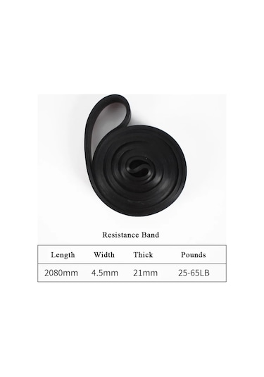 Ağır Hizmet Tipi Direnç Bandı Lateks Elastik Kemer Pull Up Yardımcı Pilates Black-25-65lb Black-25-65lb